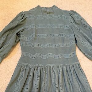 Donna Morgan Teal Lace Dress